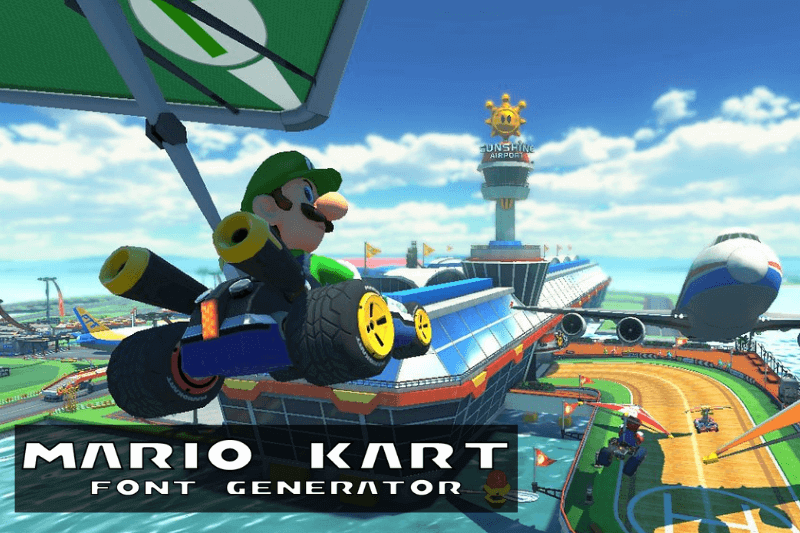 Mario Kart Font Generator Preview