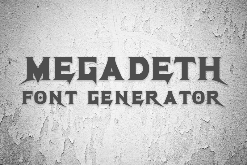 Megadeth Font Generator Preview