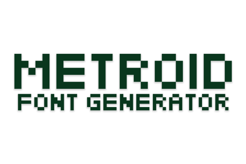 Metroid Font Generator Preview