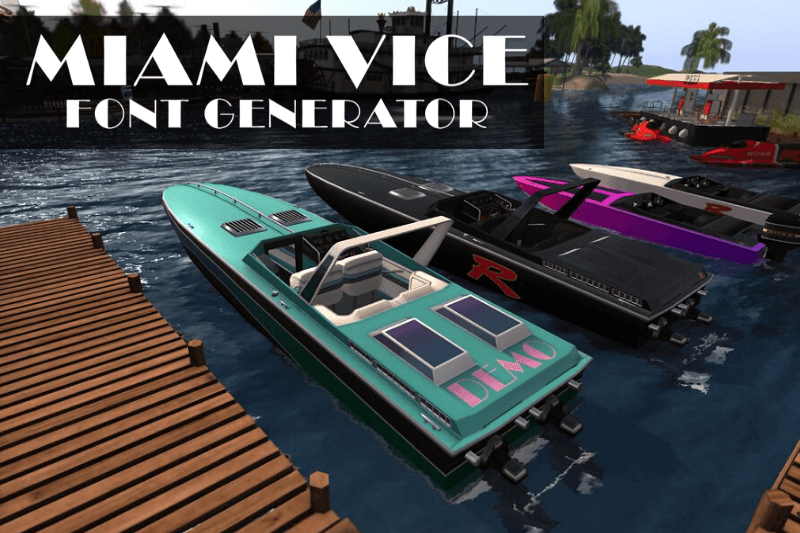 Miami Vice Font Generator Preview