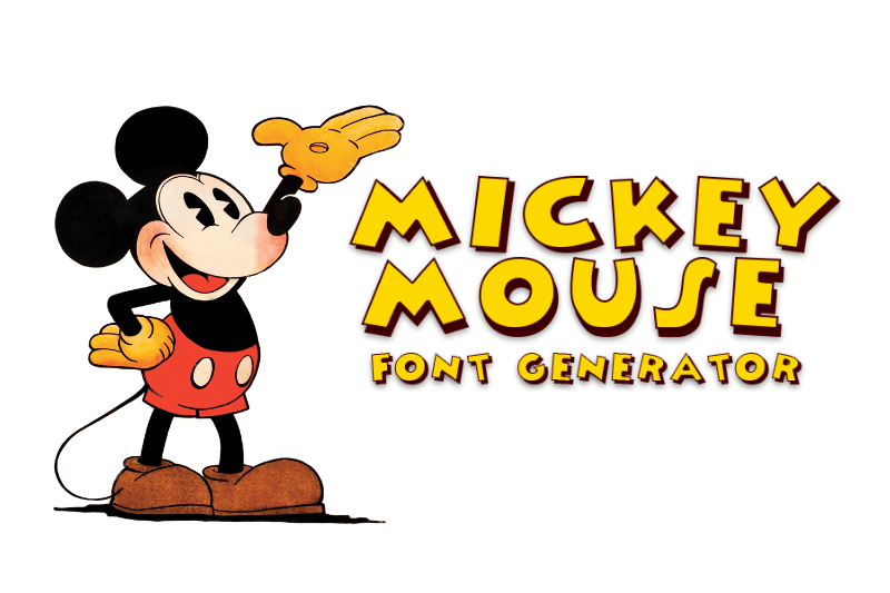 Mickey Mouse Font Generator Preview