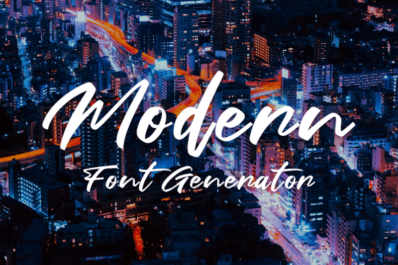Modern Font Generator Preview