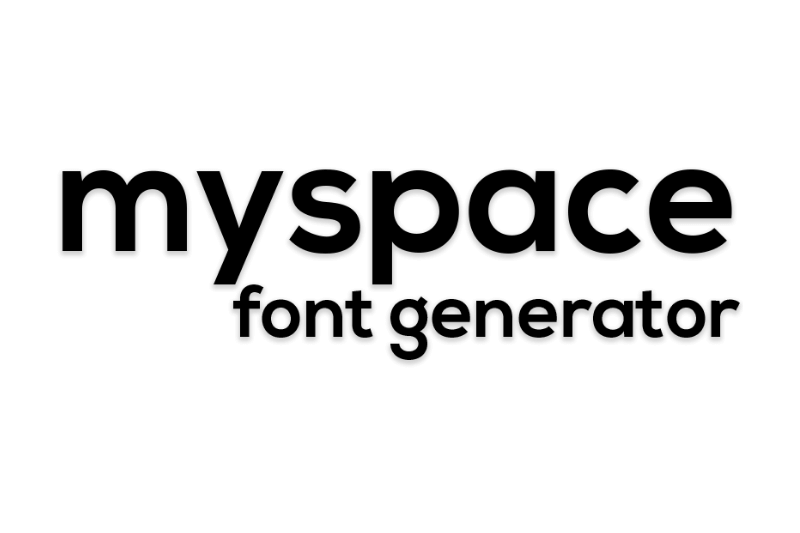 Myspace Font Generator Preview