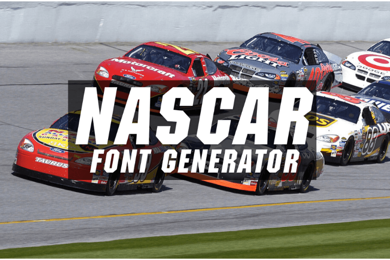 Nascar Font Generator Preview