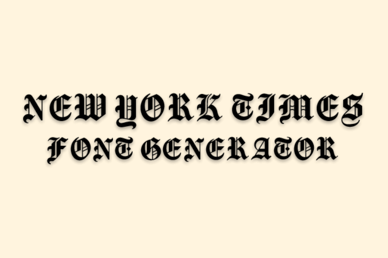 New York Times Font Generator Preview