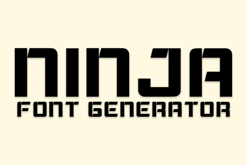 Ninja Font Generator Preview