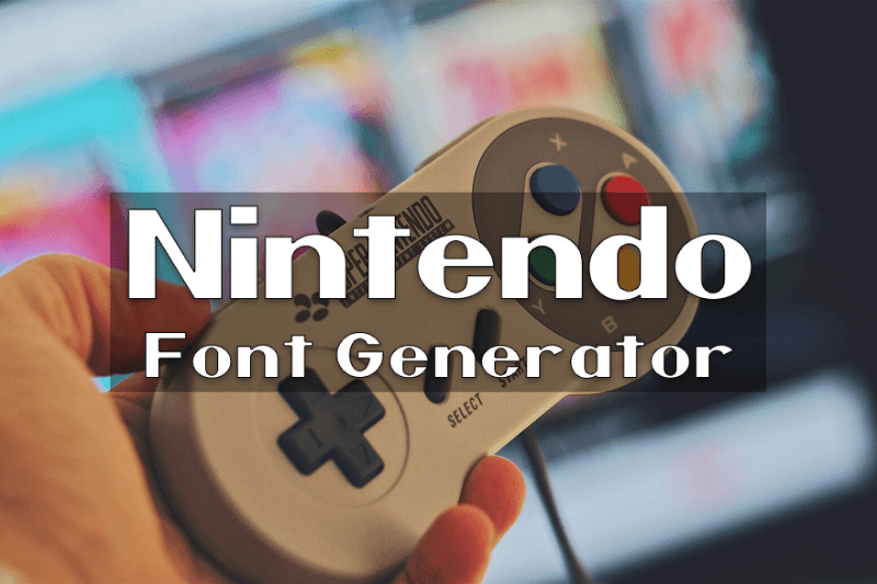 Nintendo Font Generator Preview