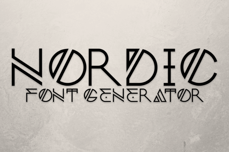 Nordic Font Generator Preview