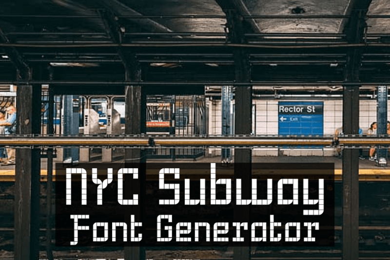 NYC Subway Font Generator Preview