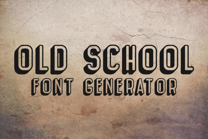 Old School Font Generator Preview