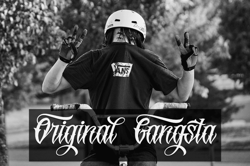 Original Gangsta Font Generator Preview
