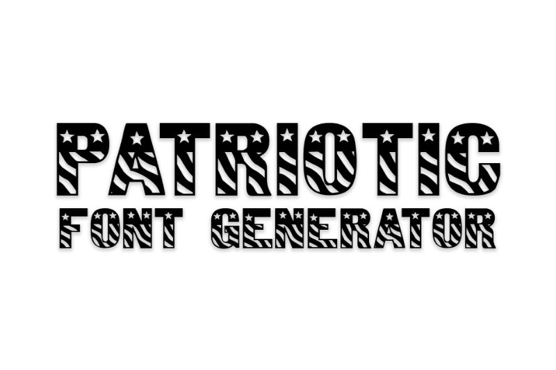 Patriotic Font Generator Preview