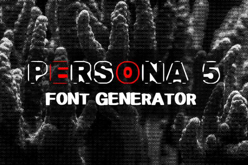 Persona 5 Font Generator Preview