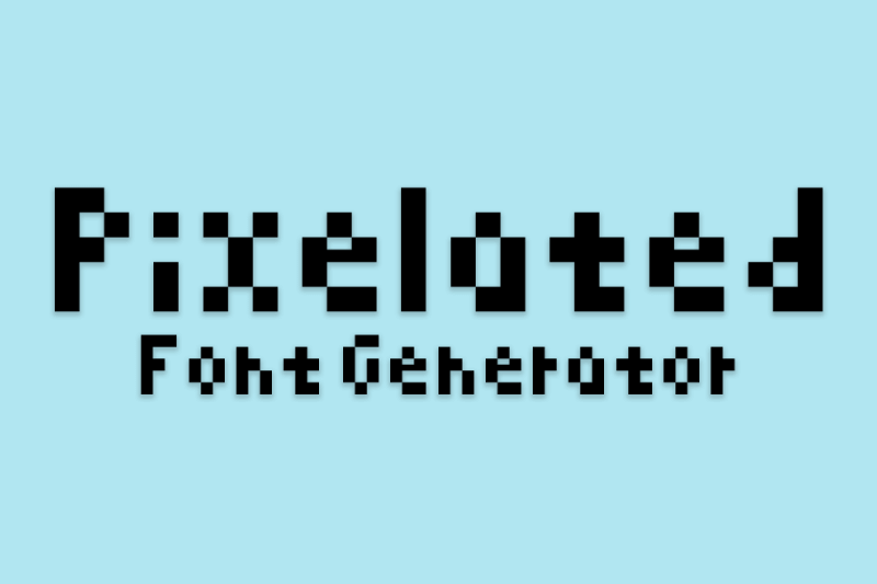 Pixelated Font Generator Preview