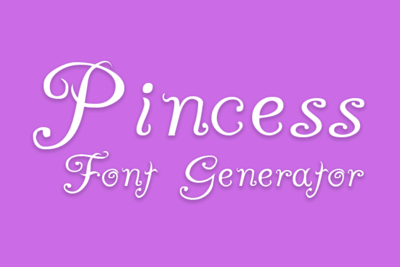 Princess Font Generator Preview