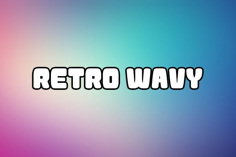 Retro Wavy Font Generator Preview
