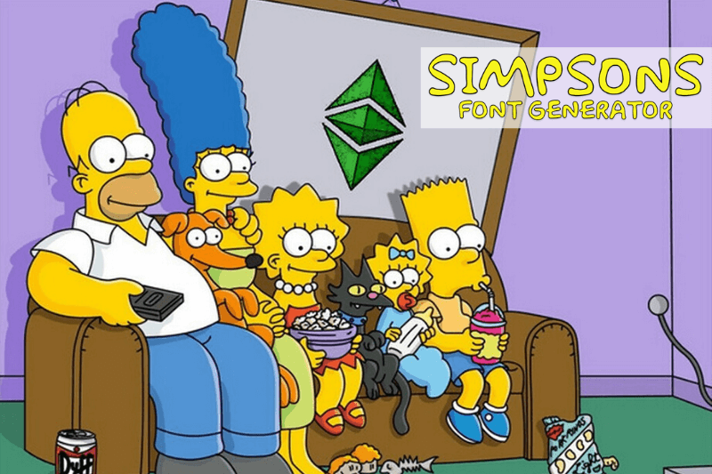 Simpsons Font Generator Preview