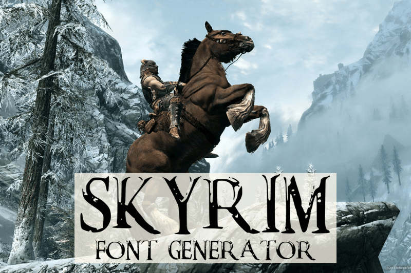 Skyrim Font Generator Preview