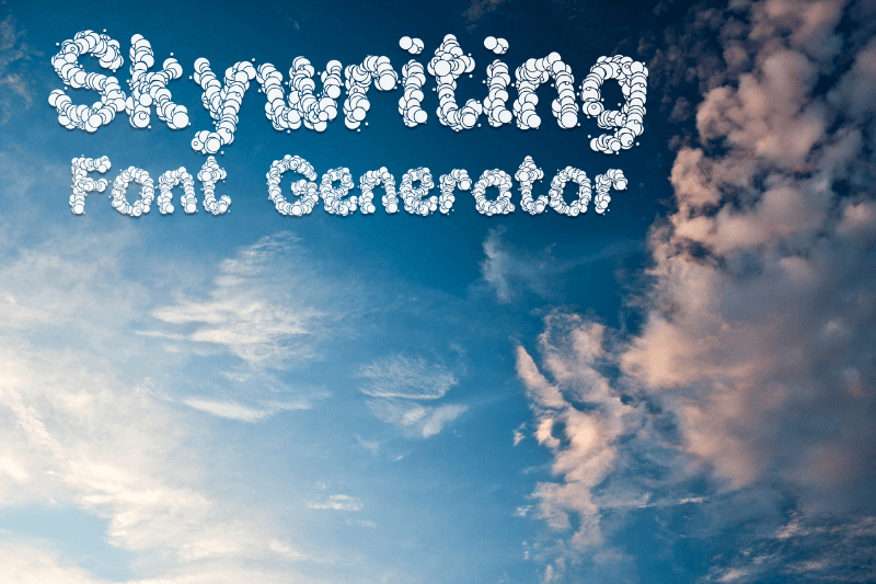 Skywriting Font Generator Preview