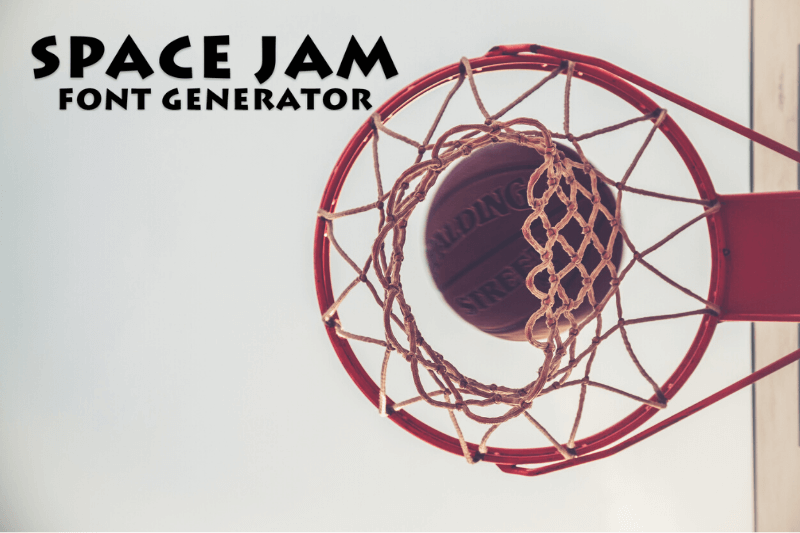 Space Jam Font Generator Preview