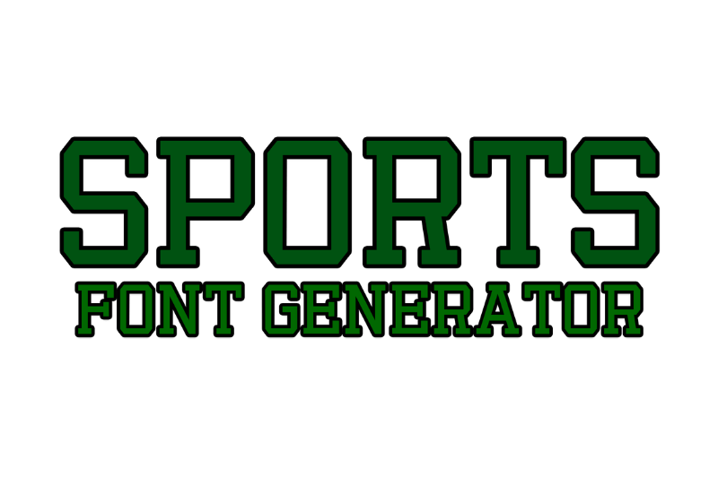 Sports Font Generator Preview
