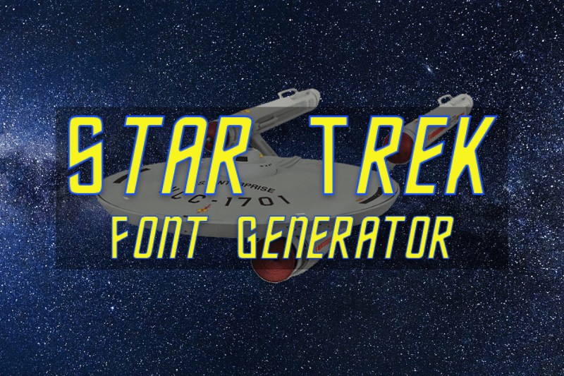 Star Trek Font Generator Preview