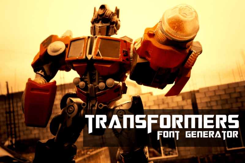 Transformers Font Generator Preview