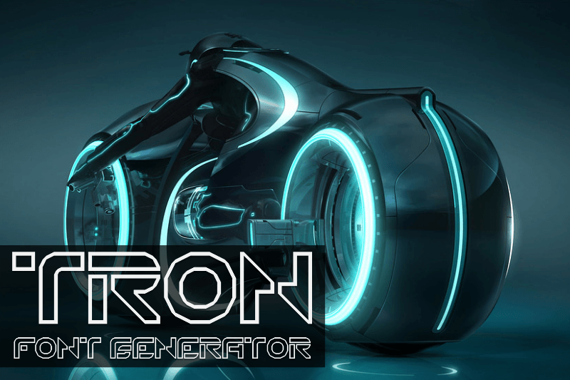 Tron Font Generator Preview