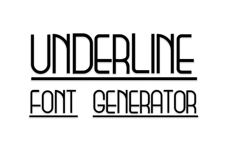 Underline Font Generator Preview