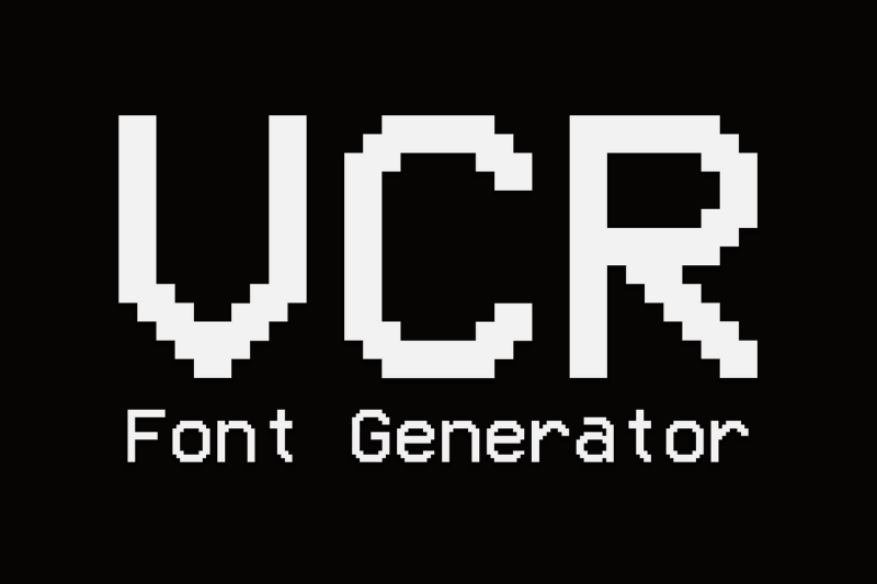 VCR Font Generator Preview