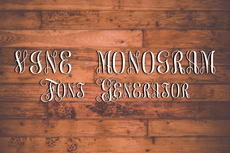 Vine Monogram Font Generator Preview