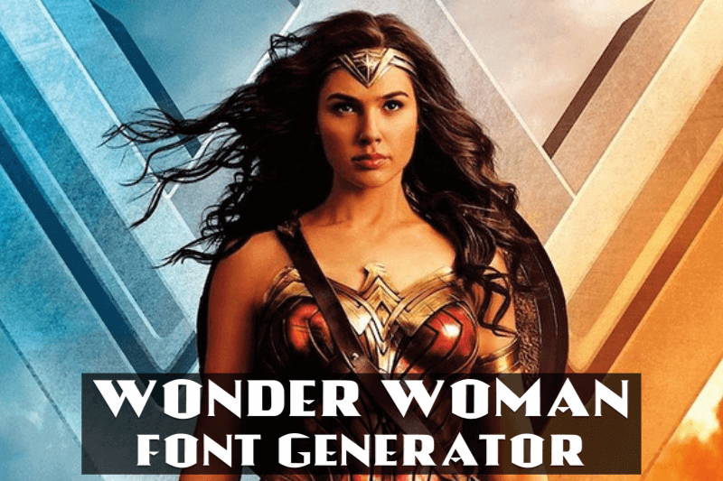 Wonder Woman Font Generator Preview