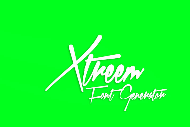 Xtreem Font Generator Preview