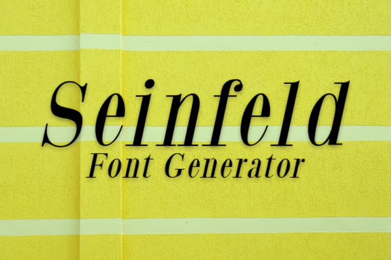 seinfeld logo generator