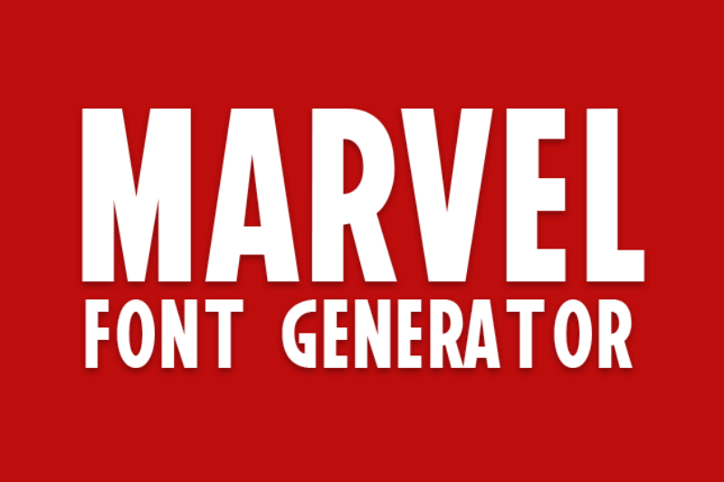 Marvel Font Generator