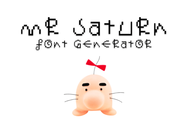 Mr Saturn Font Generator