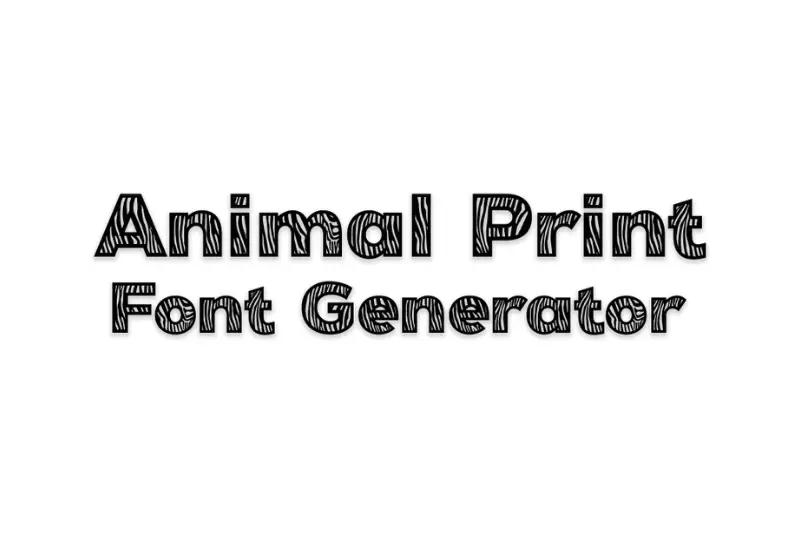 Animal Print Font Generator - Fonts Pool