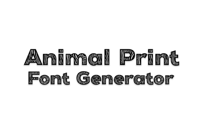 Animal Print Font Generator font generator