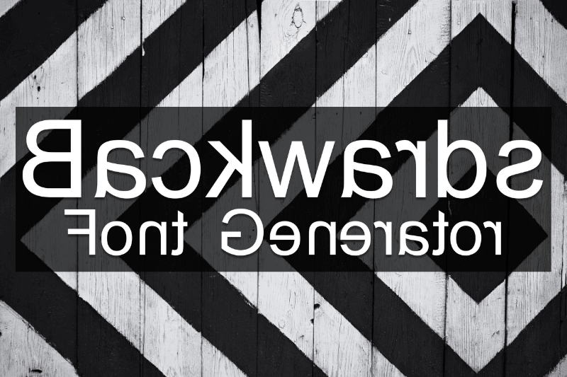 Backwards Font Generator font generator