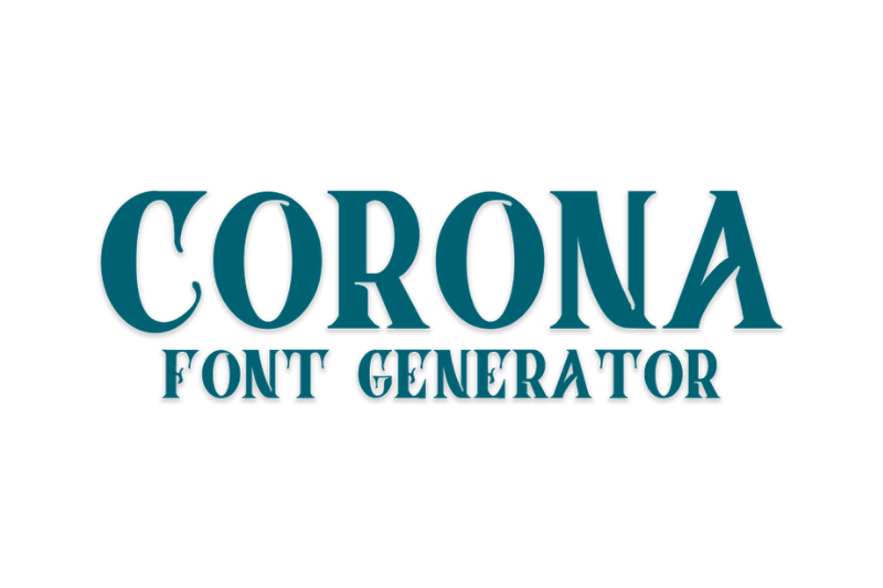 Corona Font Generator font generator