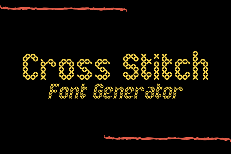 Cross Stitch Font Generator font generator