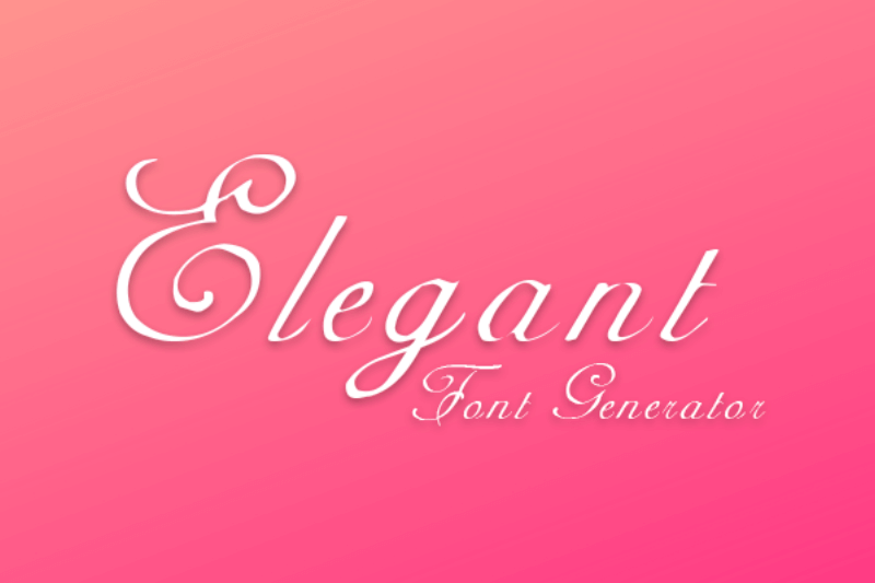 Elegant Font Generator font generator