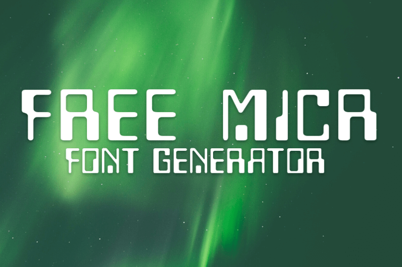 Free Micr Font Generator font generator