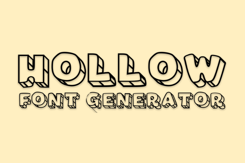 Hollow Font Generator font generator