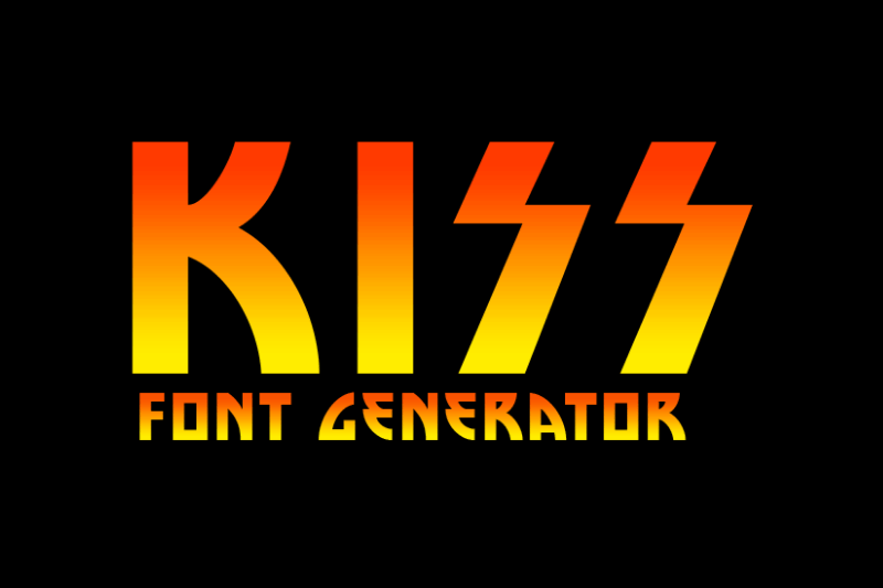 Kiss Font Generator font generator