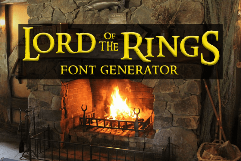 Lord Of The Rings Font Generator font generator