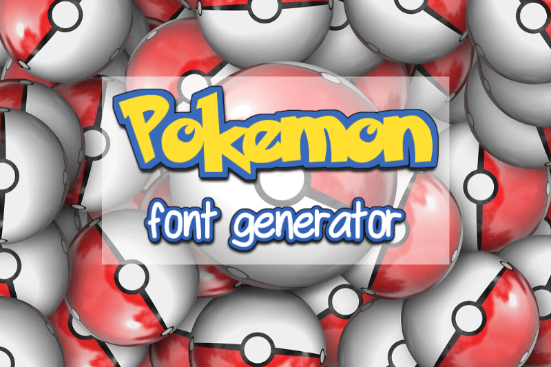 Pokemon Font Generator