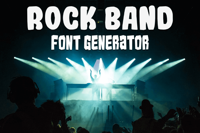 Rock Band Font Generator font generator