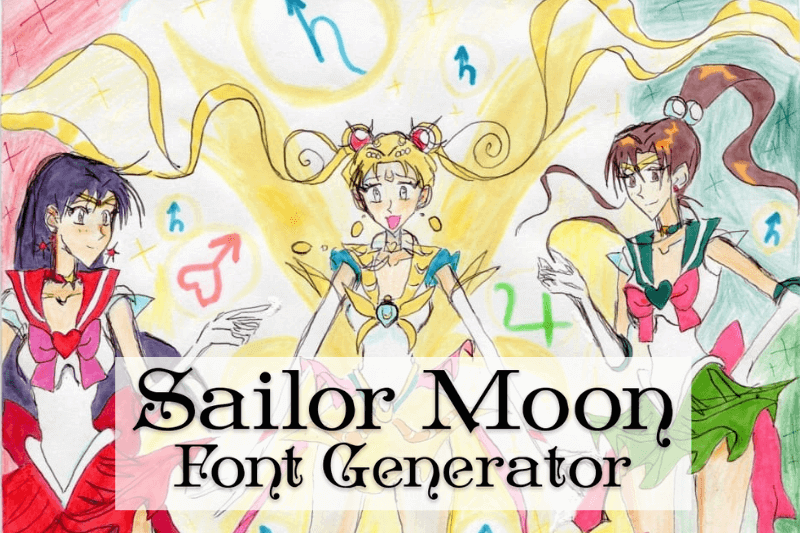 Sailor Moon Font Generator font generator