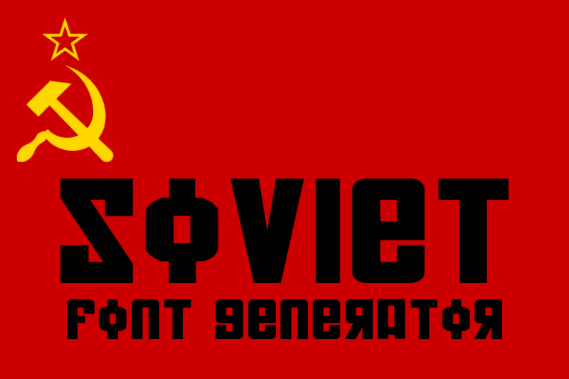 Soviet Font Generator font generator